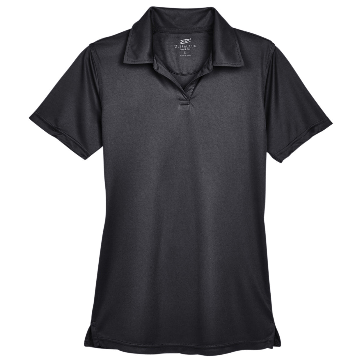Black Polo Shirt - UltraClub - Moisture-Wicking