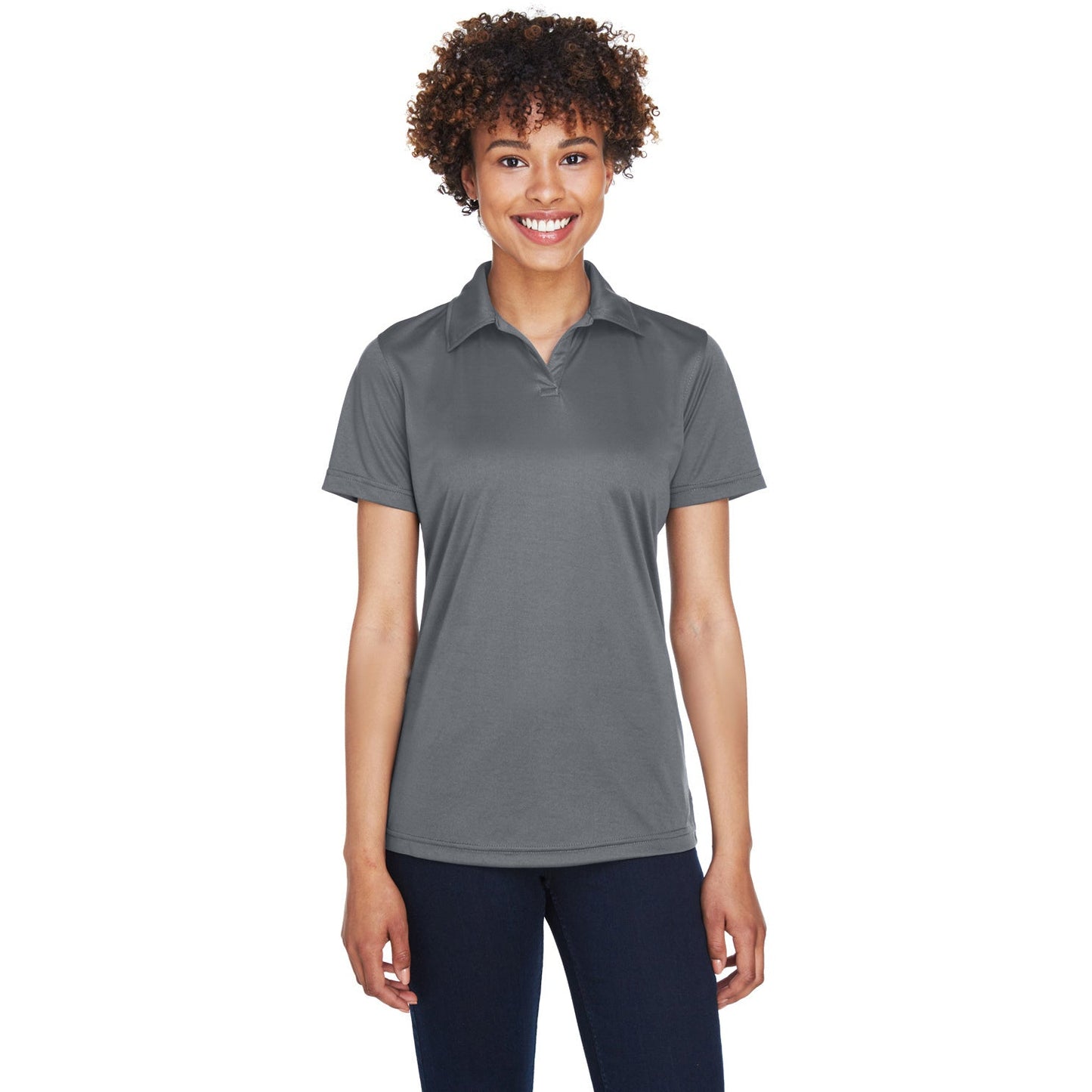 Black Polo Shirt - UltraClub - Moisture-Wicking