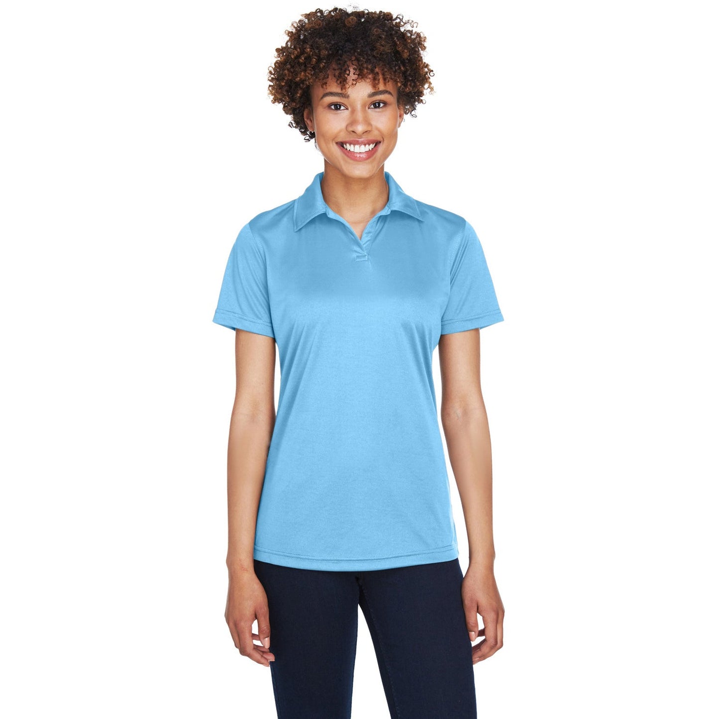 Black Polo Shirt - UltraClub - Moisture-Wicking