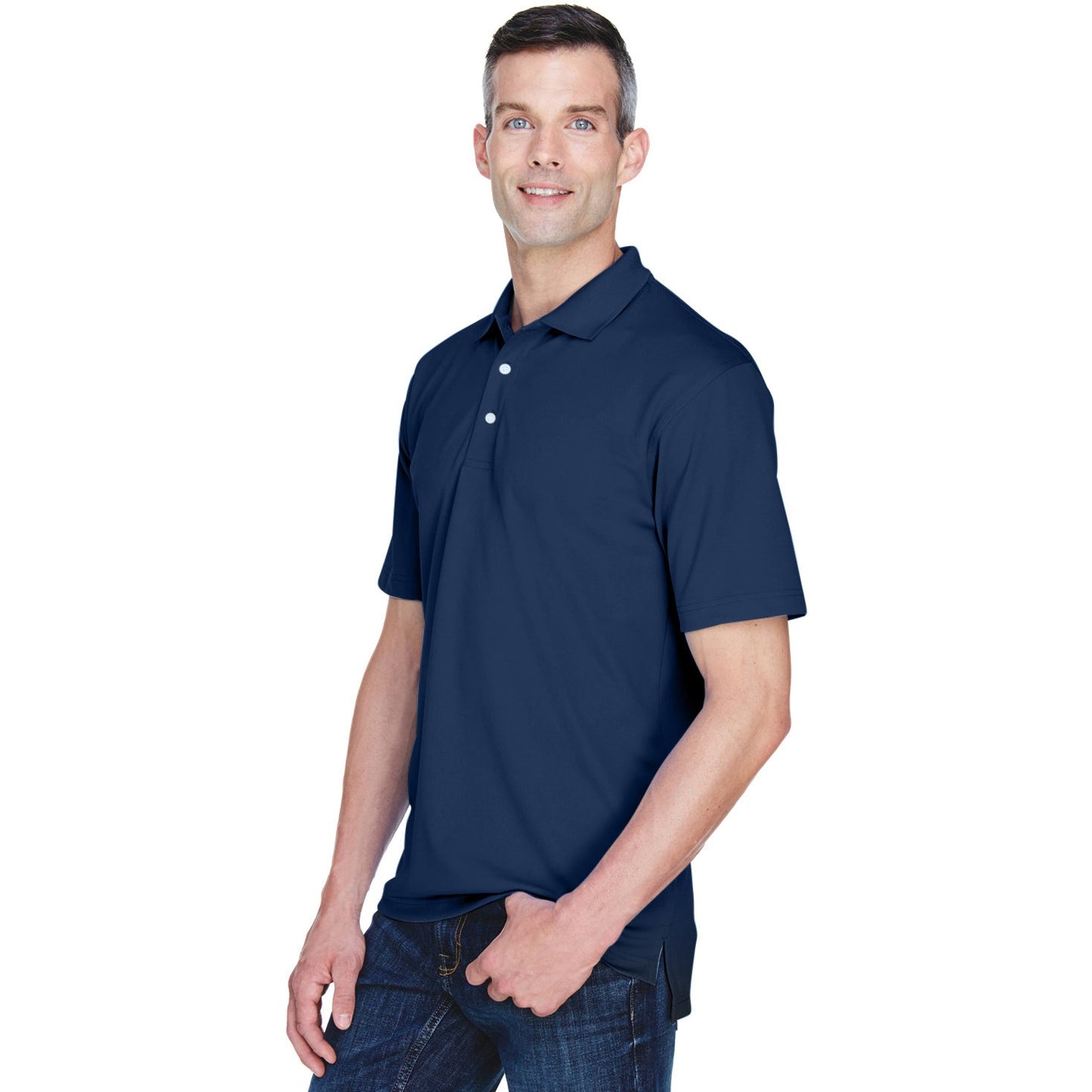 Black Polo Shirt - UltraClub - Cool & Dry Performance