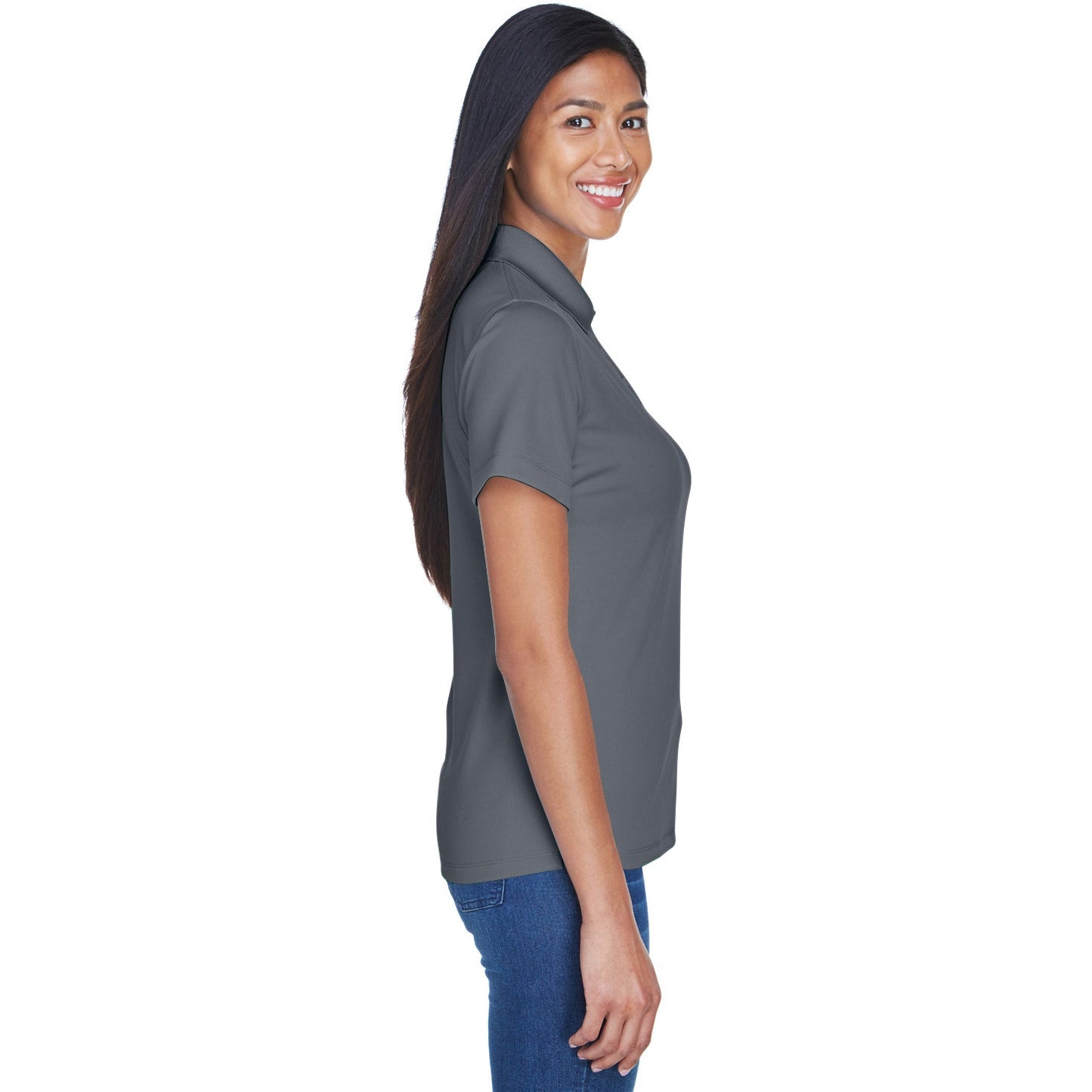 Black Polo Shirt - UltraClub - Moisture-Wicking Quality