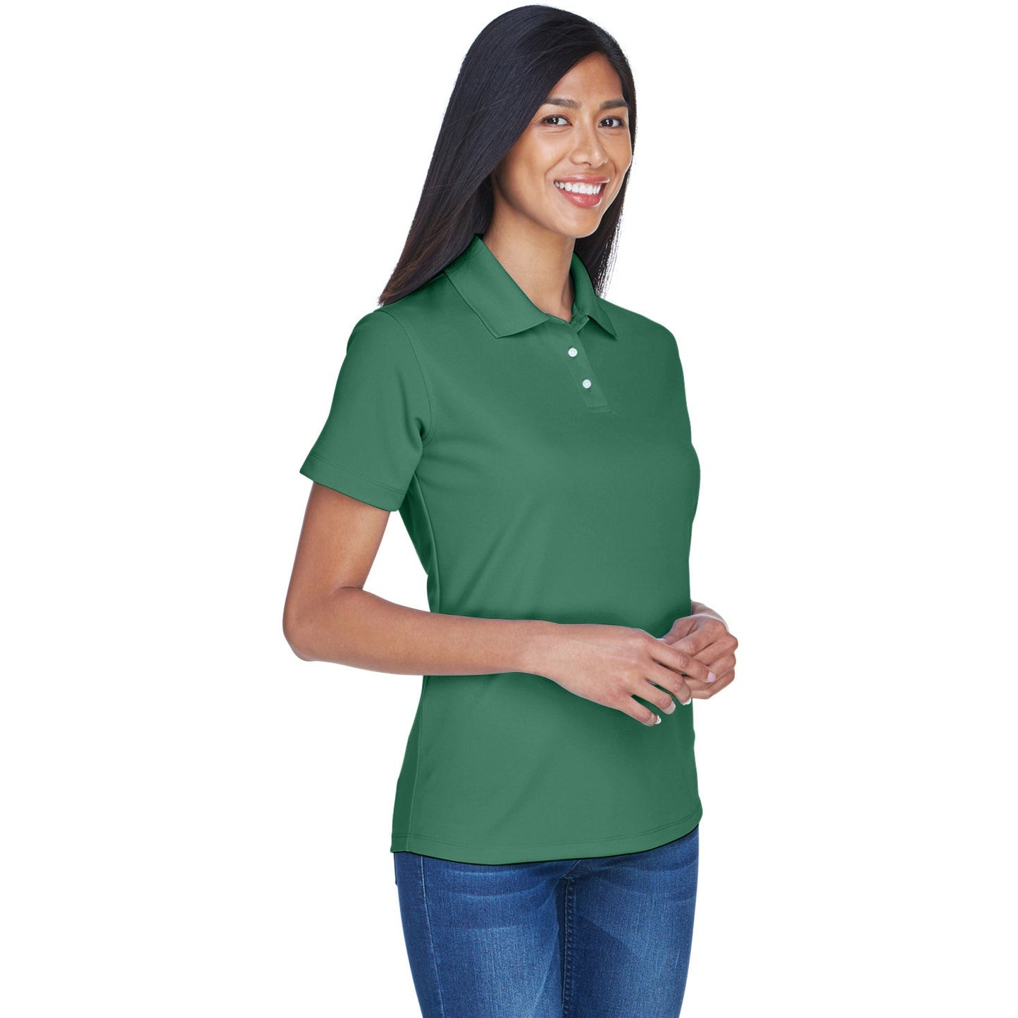 Black Polo Shirt - UltraClub - Moisture-Wicking Quality