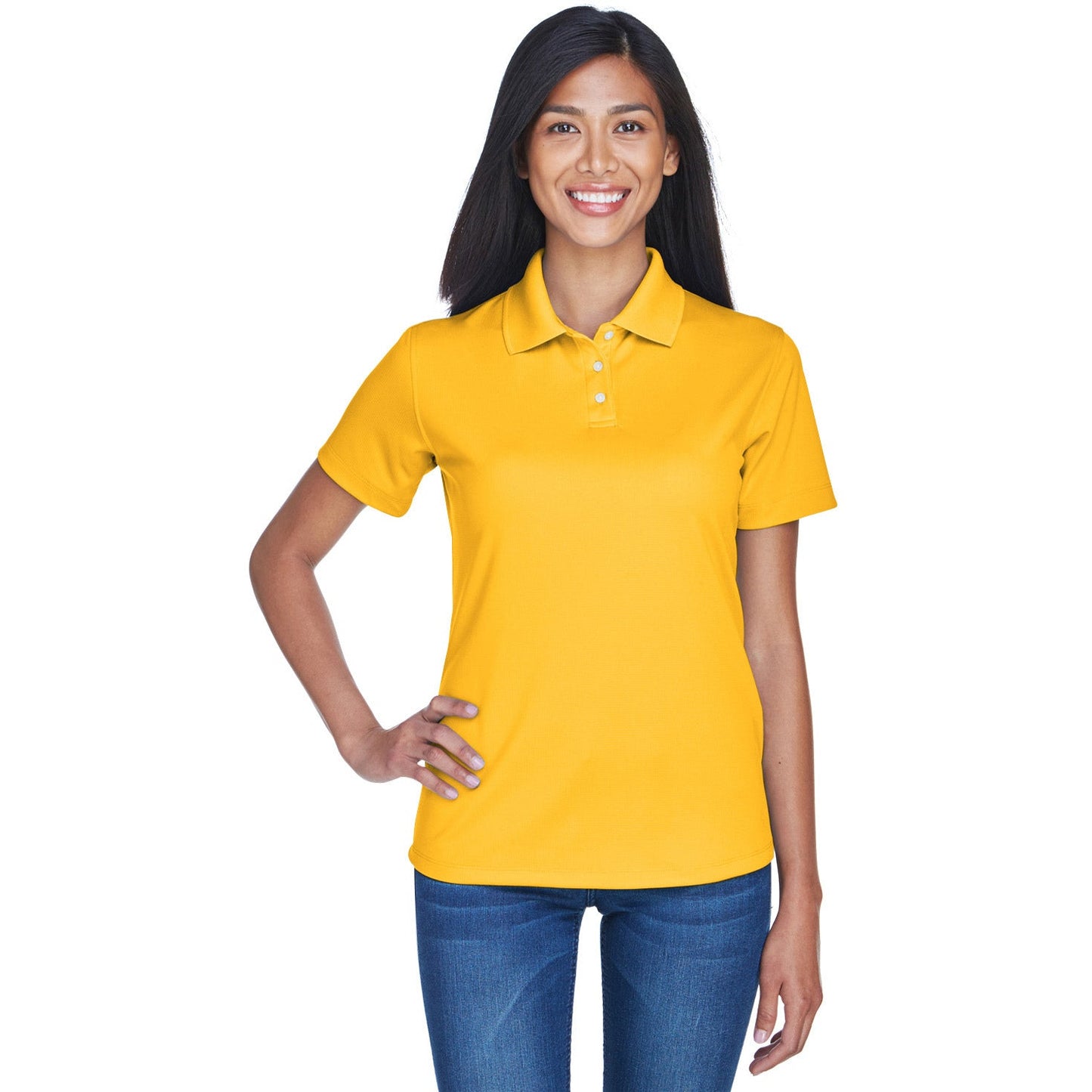Black Polo Shirt - UltraClub - Moisture-Wicking Quality
