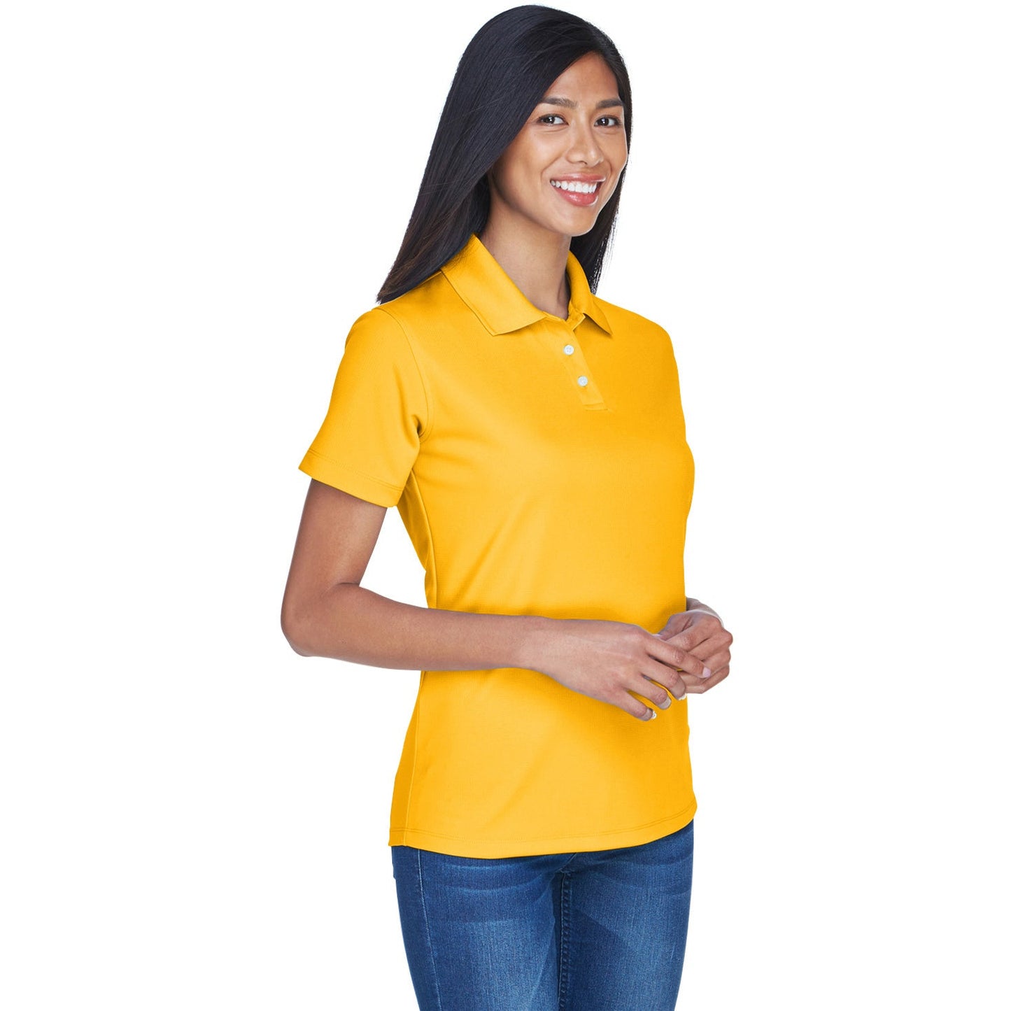 Black Polo Shirt - UltraClub - Moisture-Wicking Quality