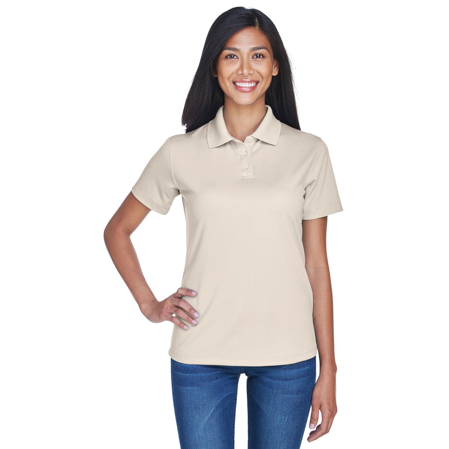 Black Polo Shirt - UltraClub - Moisture-Wicking Quality