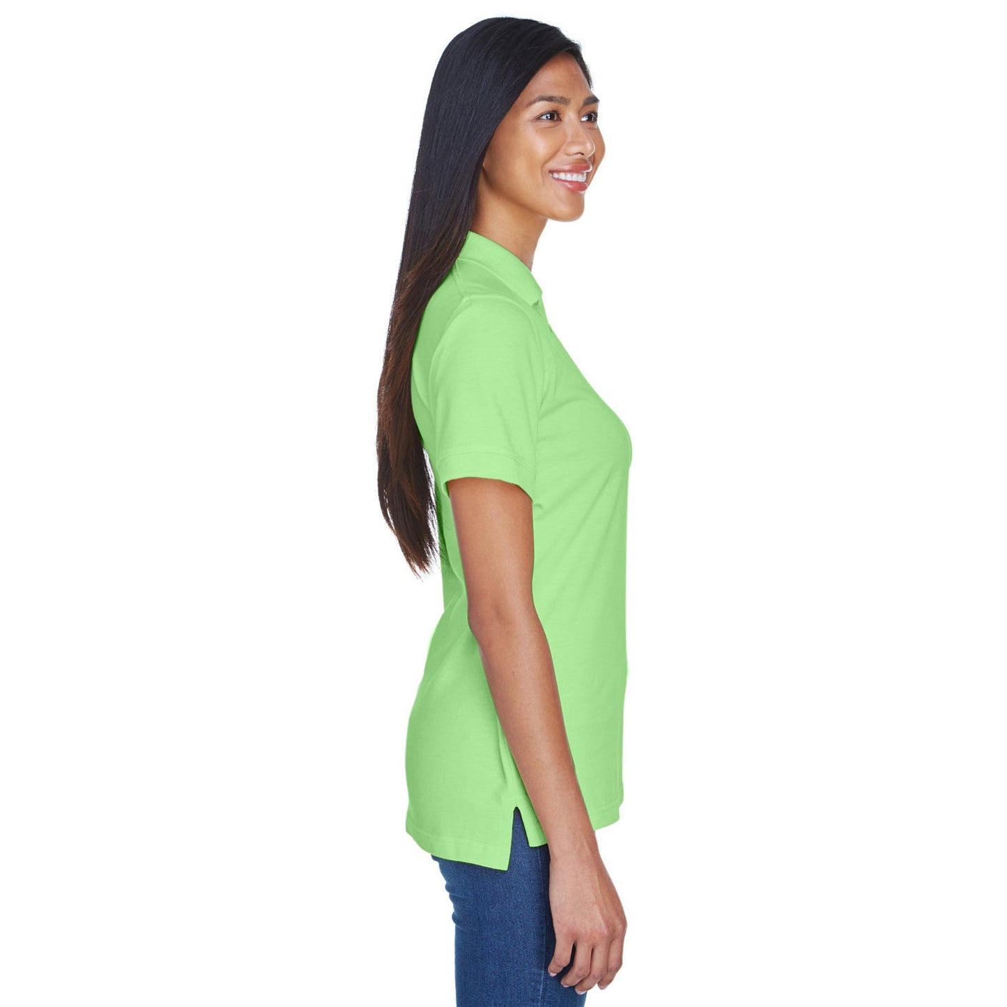 Black Polo Shirt - UltraClub - Classic Pique Cotton
