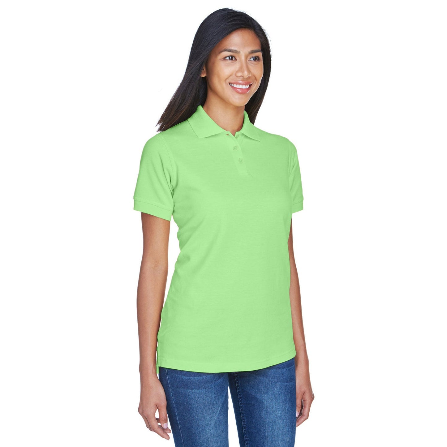Black Polo Shirt - UltraClub - Classic Pique Cotton