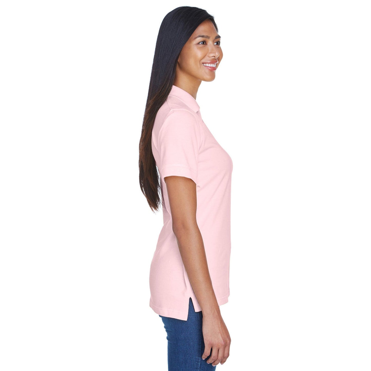 Black Polo Shirt - UltraClub - Classic Pique Cotton