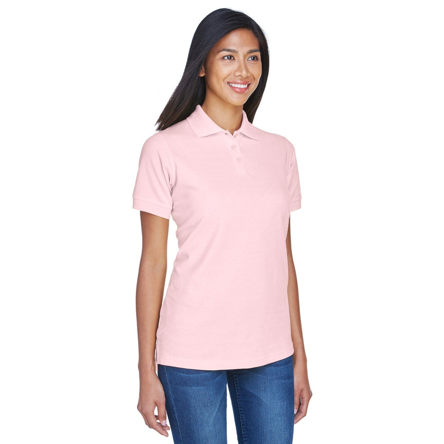 Black Polo Shirt - UltraClub - Classic Pique Cotton