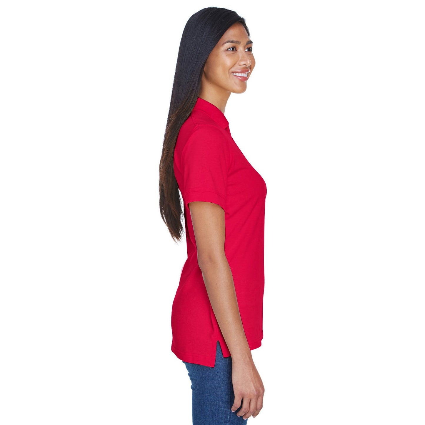 Black Polo Shirt - UltraClub - Classic Pique Cotton