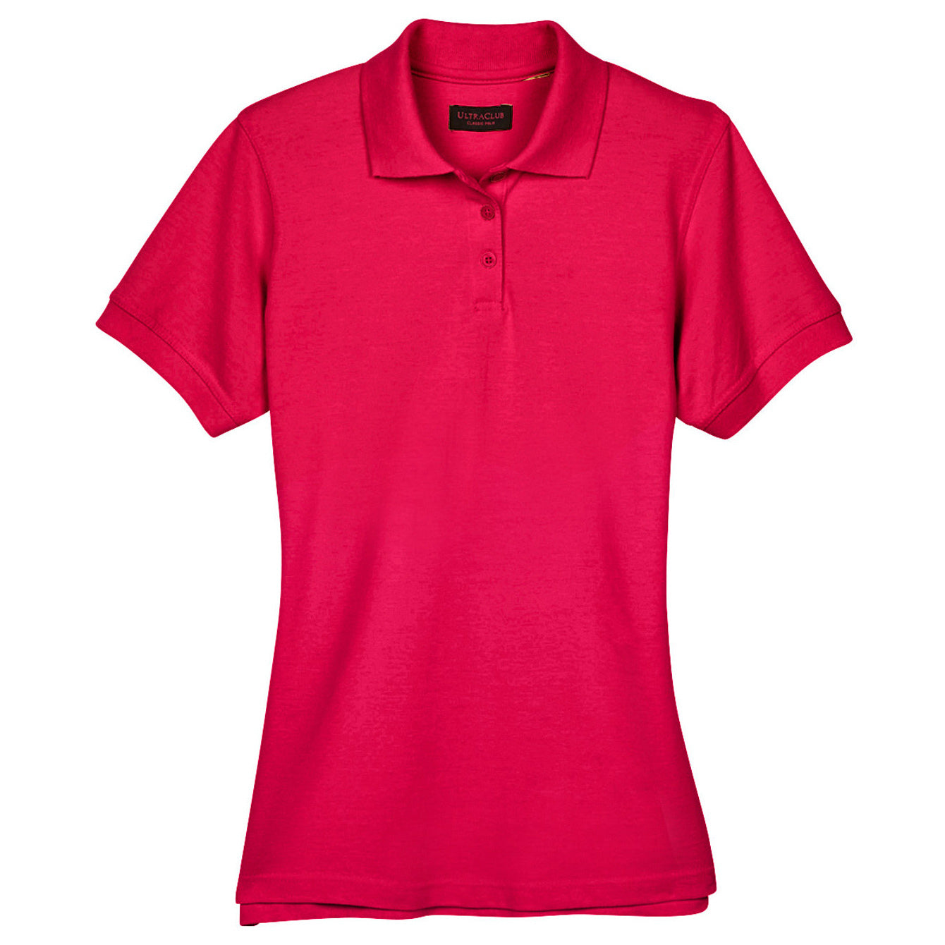 Black Polo Shirt - UltraClub - Classic Pique Cotton