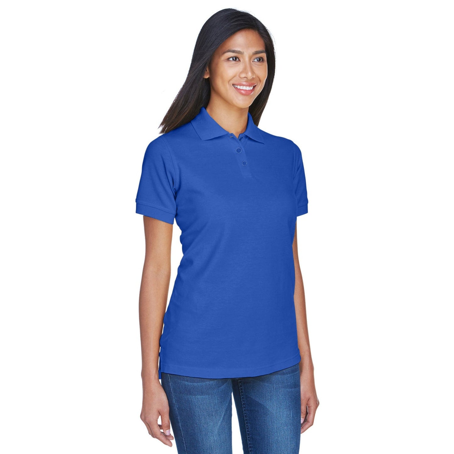 Black Polo Shirt - UltraClub - Classic Pique Cotton