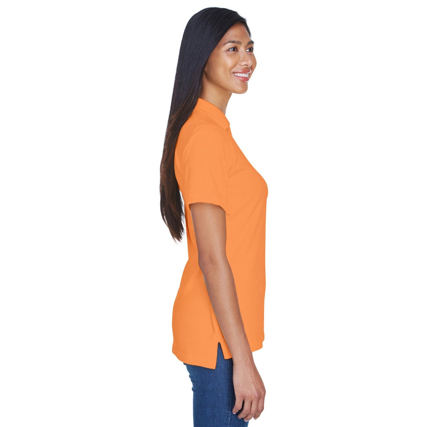 Black Polo Shirt - UltraClub - Classic Pique Cotton