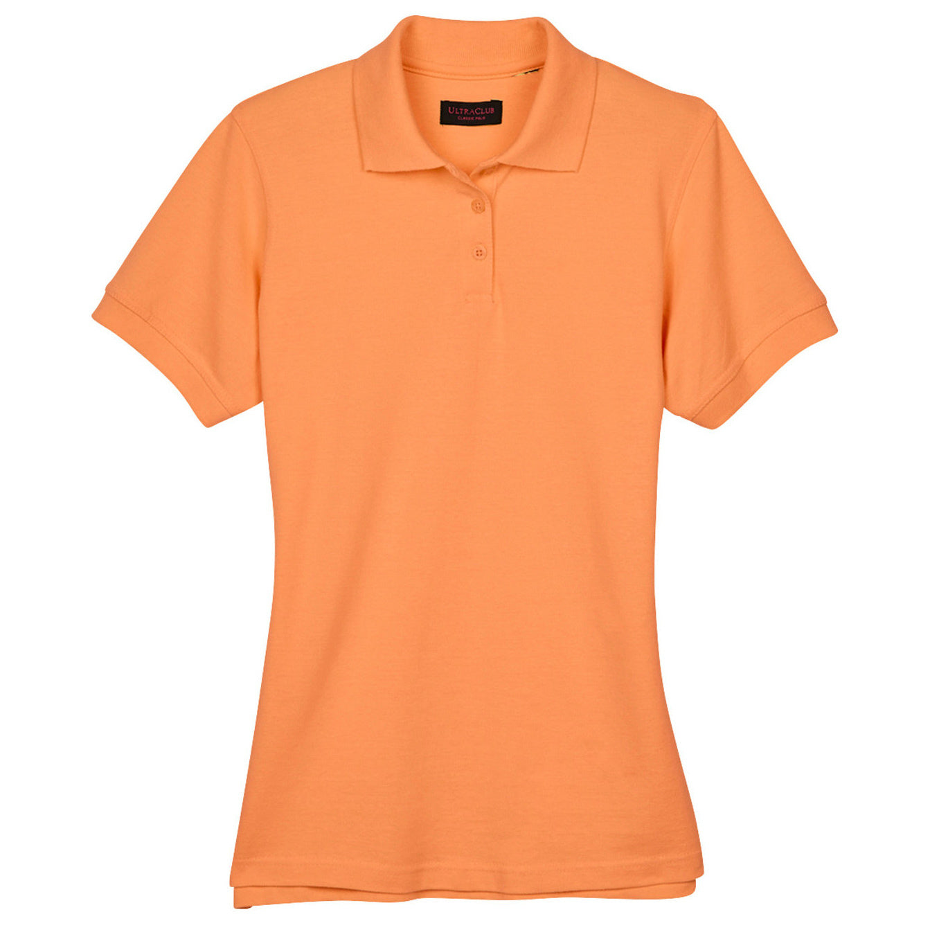 Black Polo Shirt - UltraClub - Classic Pique Cotton