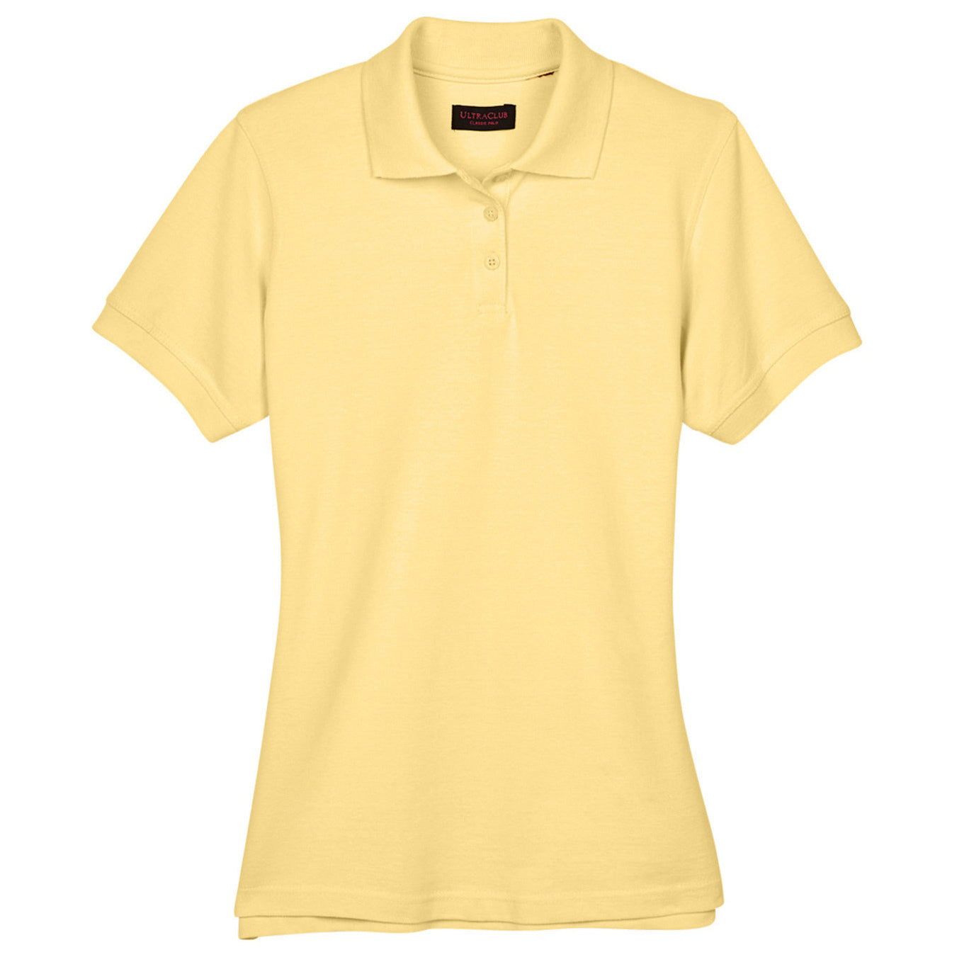 Black Polo Shirt - UltraClub - Classic Pique Cotton