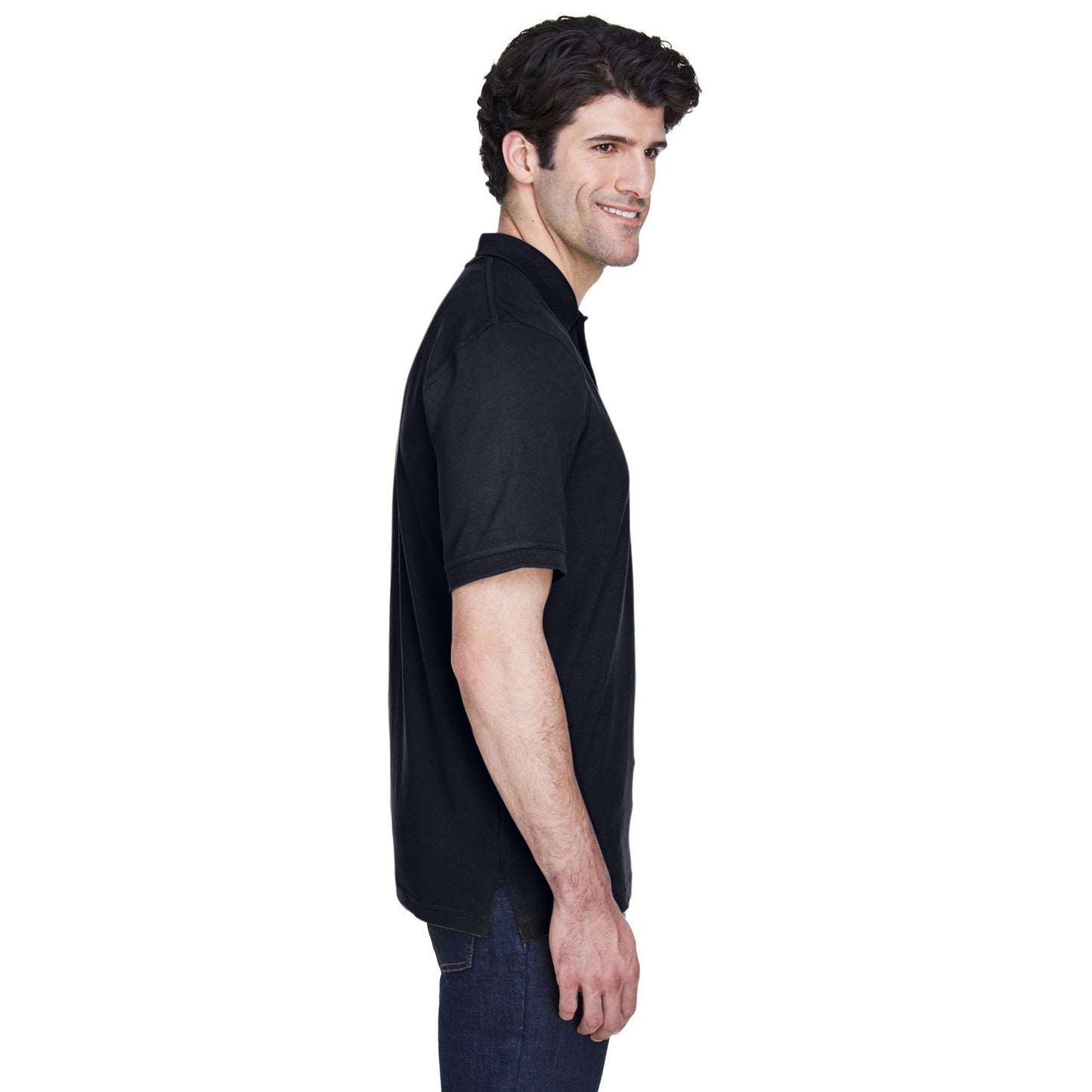 Black Polo Shirt - UltraClub - Classic Fit