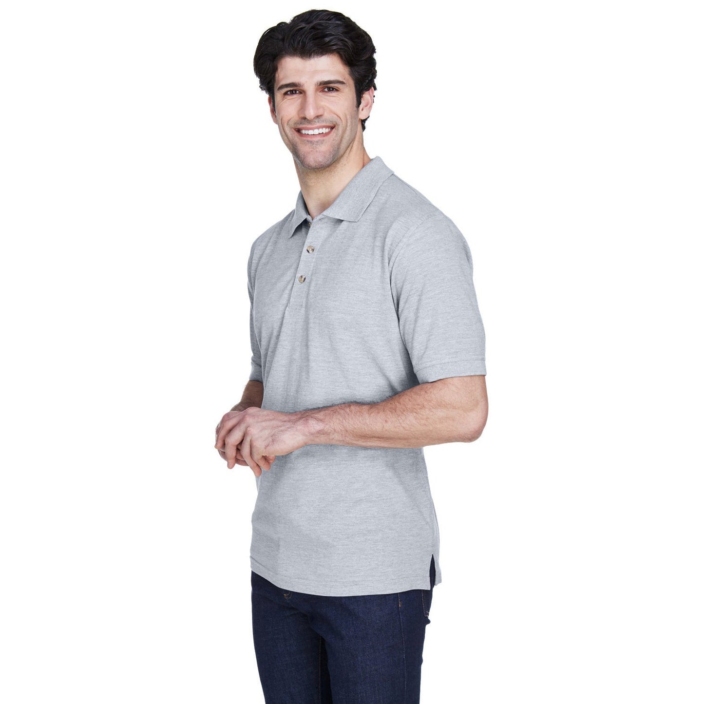 Black Polo Shirt - UltraClub - Classic Fit