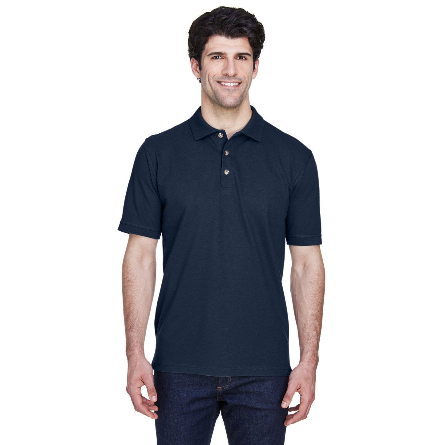 Black Polo Shirt - UltraClub - Classic Fit