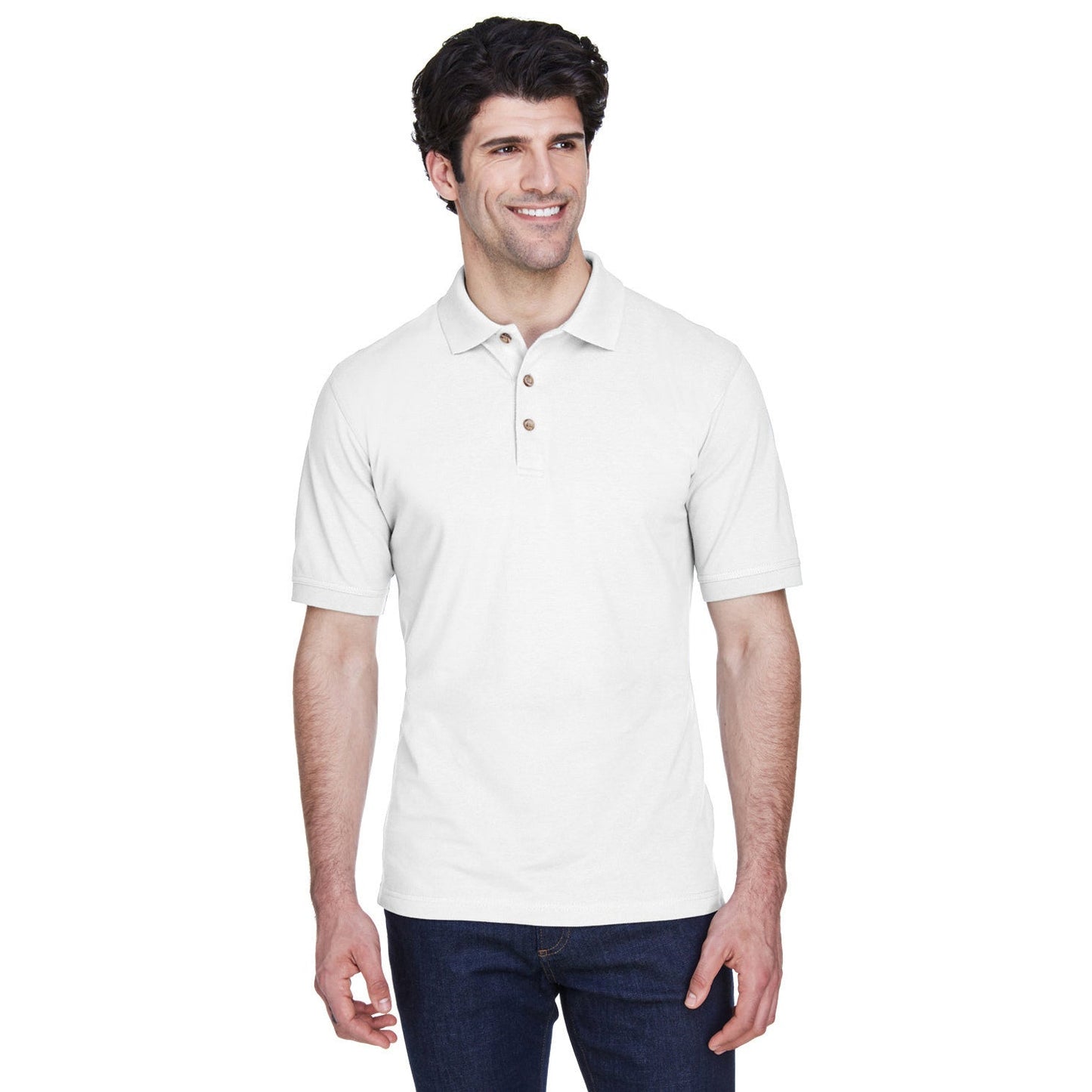 Black Polo Shirt - UltraClub - Classic Fit