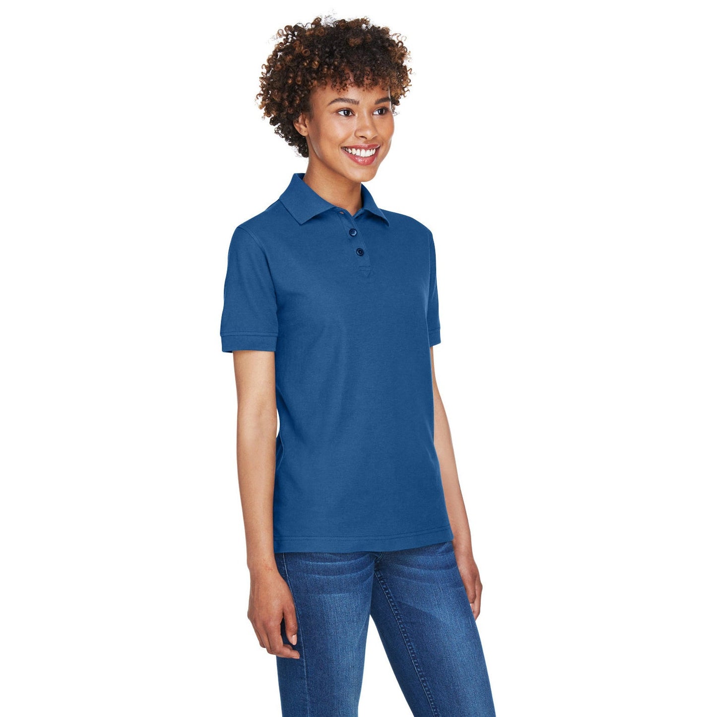 Black Polo Shirts - UltraClub - Feminine Fit