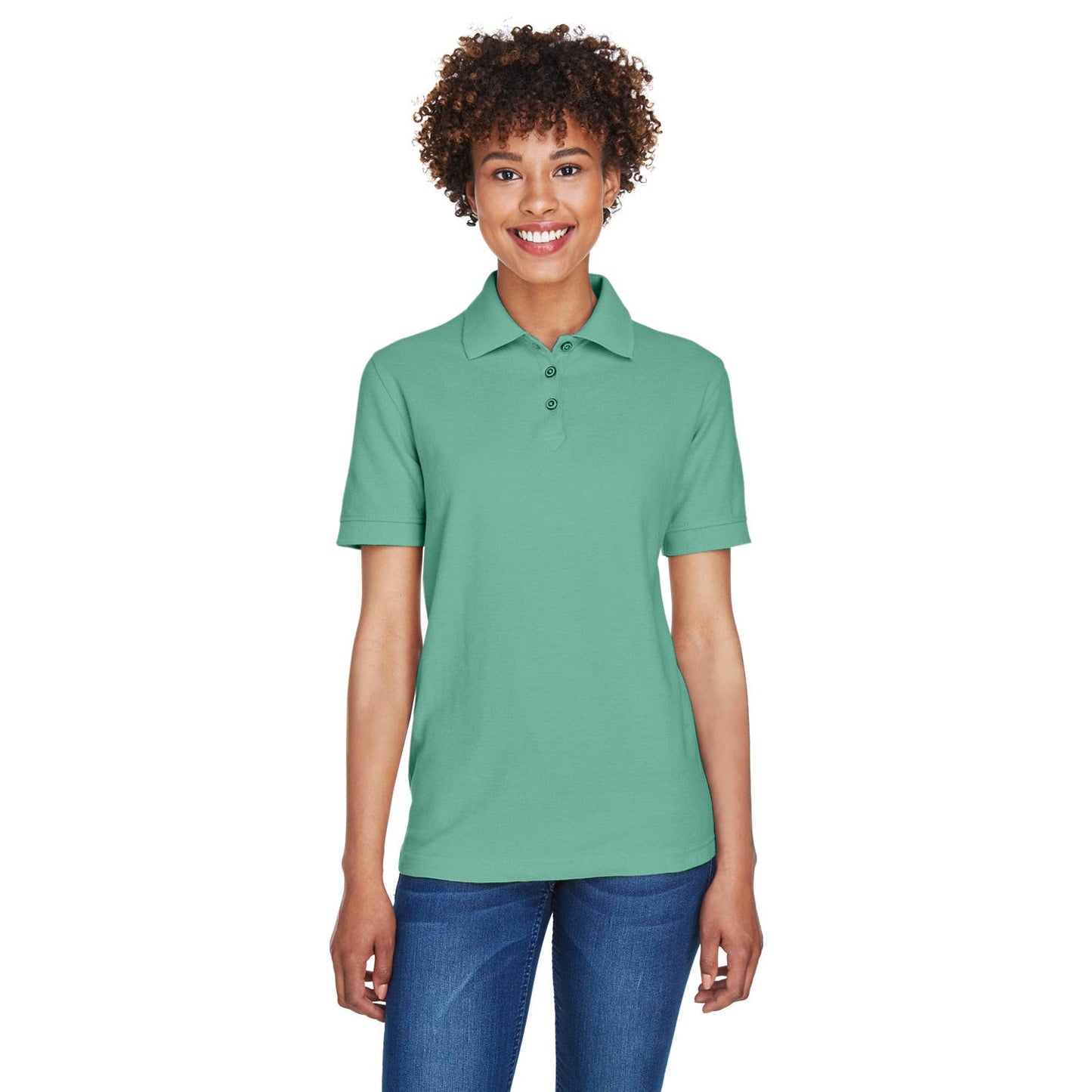 Black Polo Shirts - UltraClub - Feminine Fit