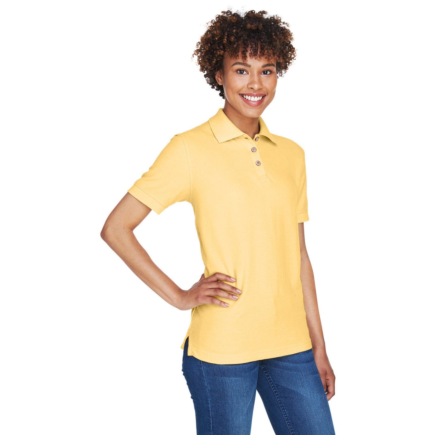 Black Polo Shirts - UltraClub - Feminine Fit