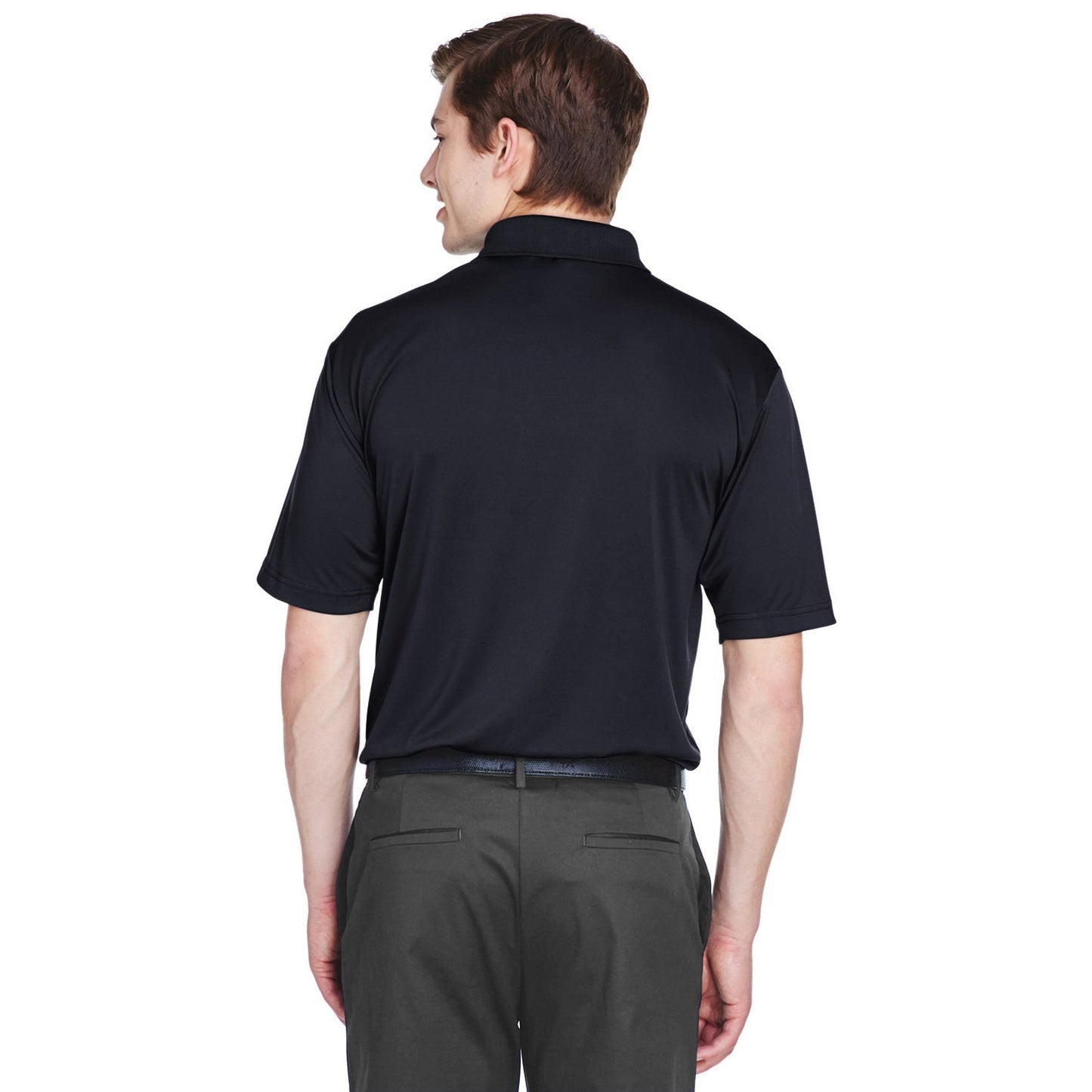 Black Polo Shirt - UltraClub - Moisture-Wicking