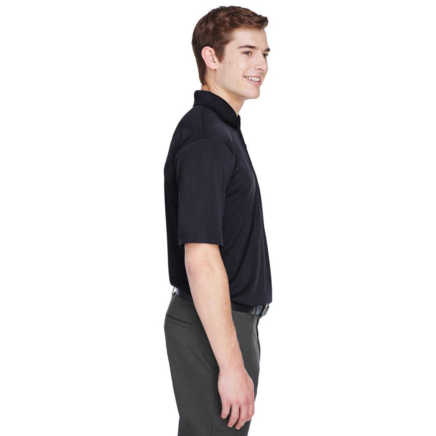Black Polo Shirt - UltraClub - Moisture-Wicking
