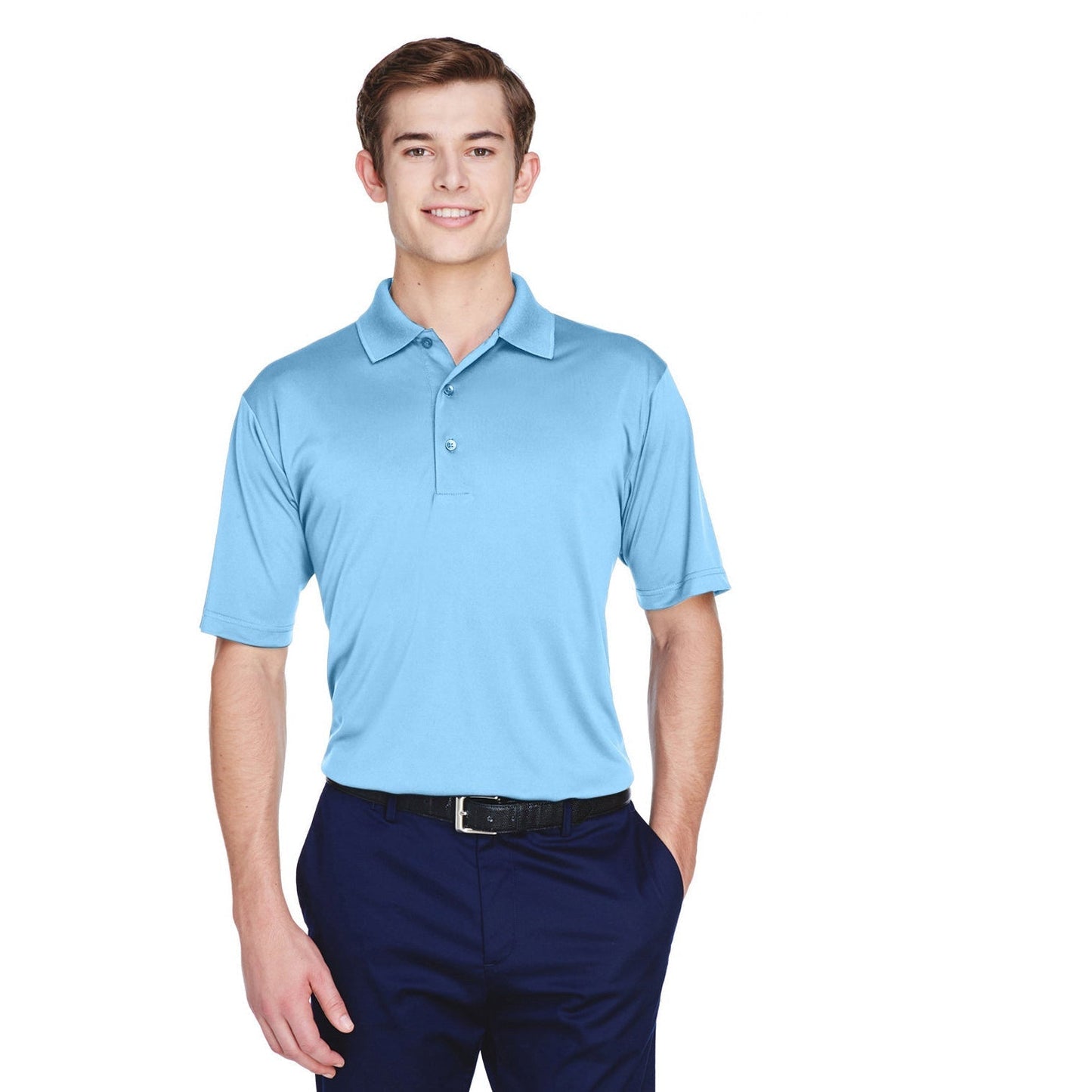 Black Polo Shirt - UltraClub - Moisture-Wicking