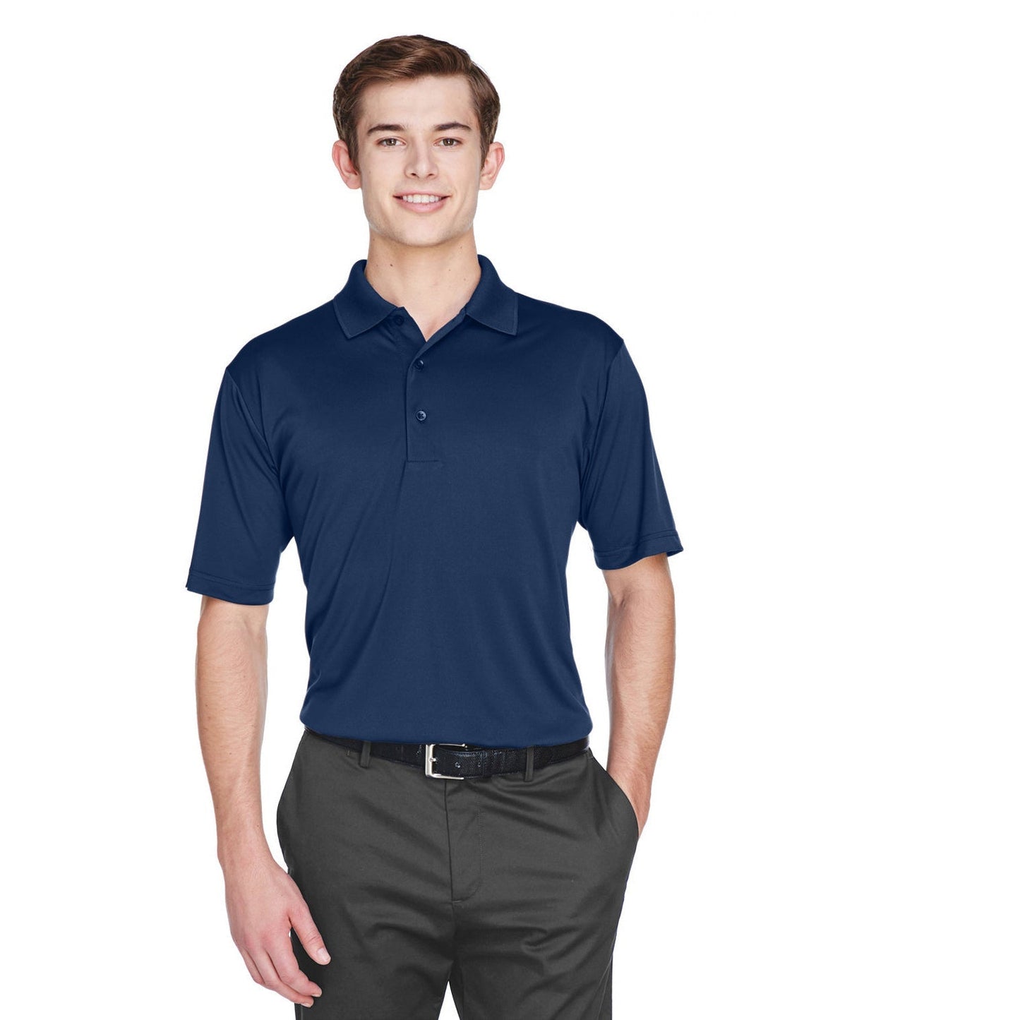 Black Polo Shirt - UltraClub - Moisture-Wicking
