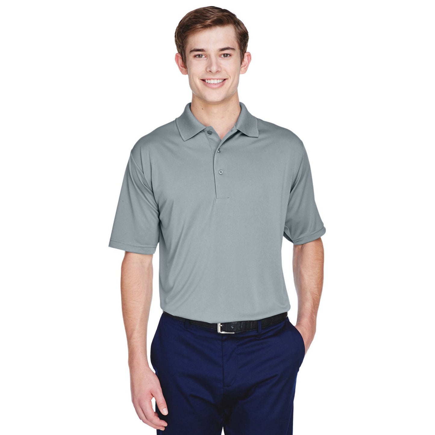 Black Polo Shirt - UltraClub - Moisture-Wicking