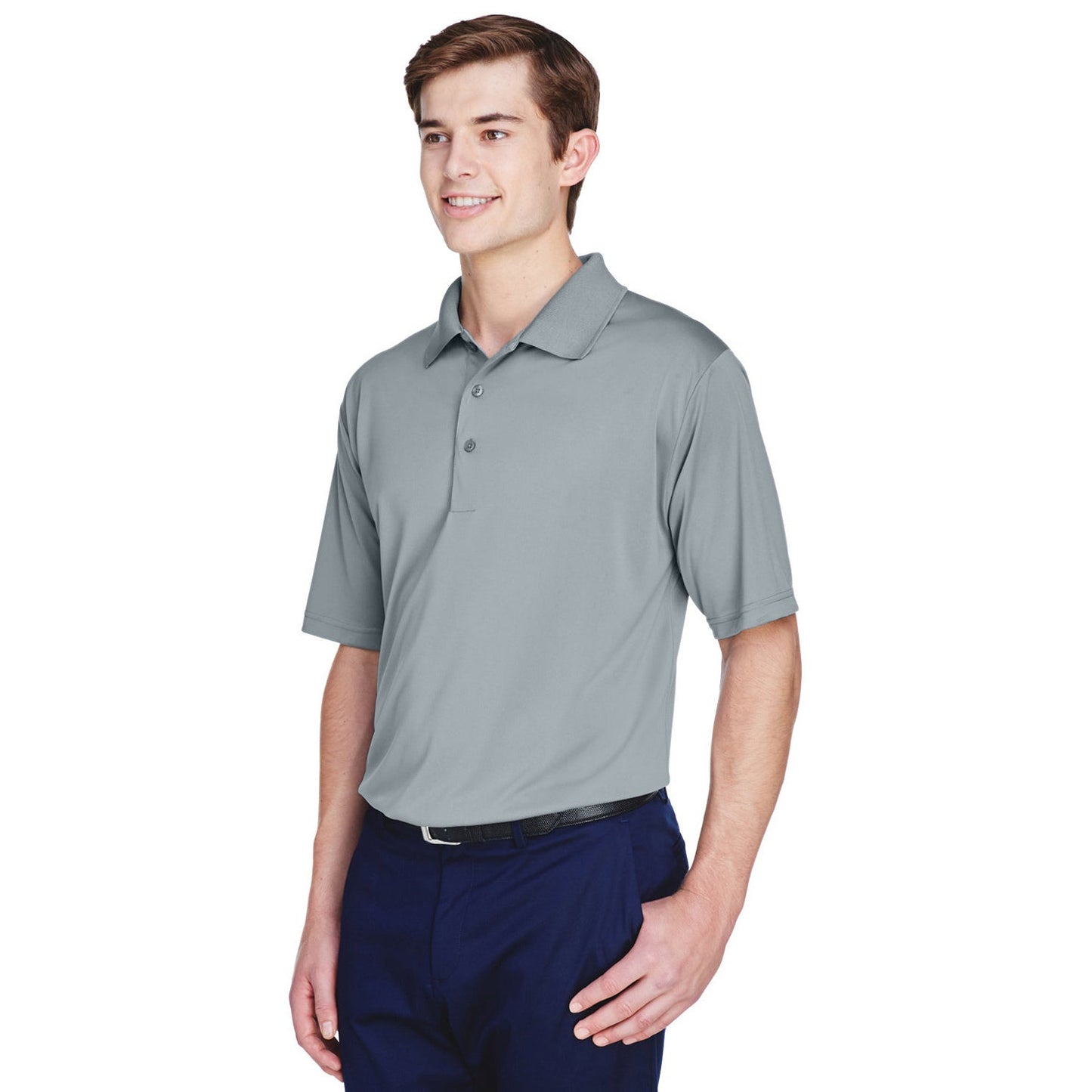 Black Polo Shirt - UltraClub - Moisture-Wicking