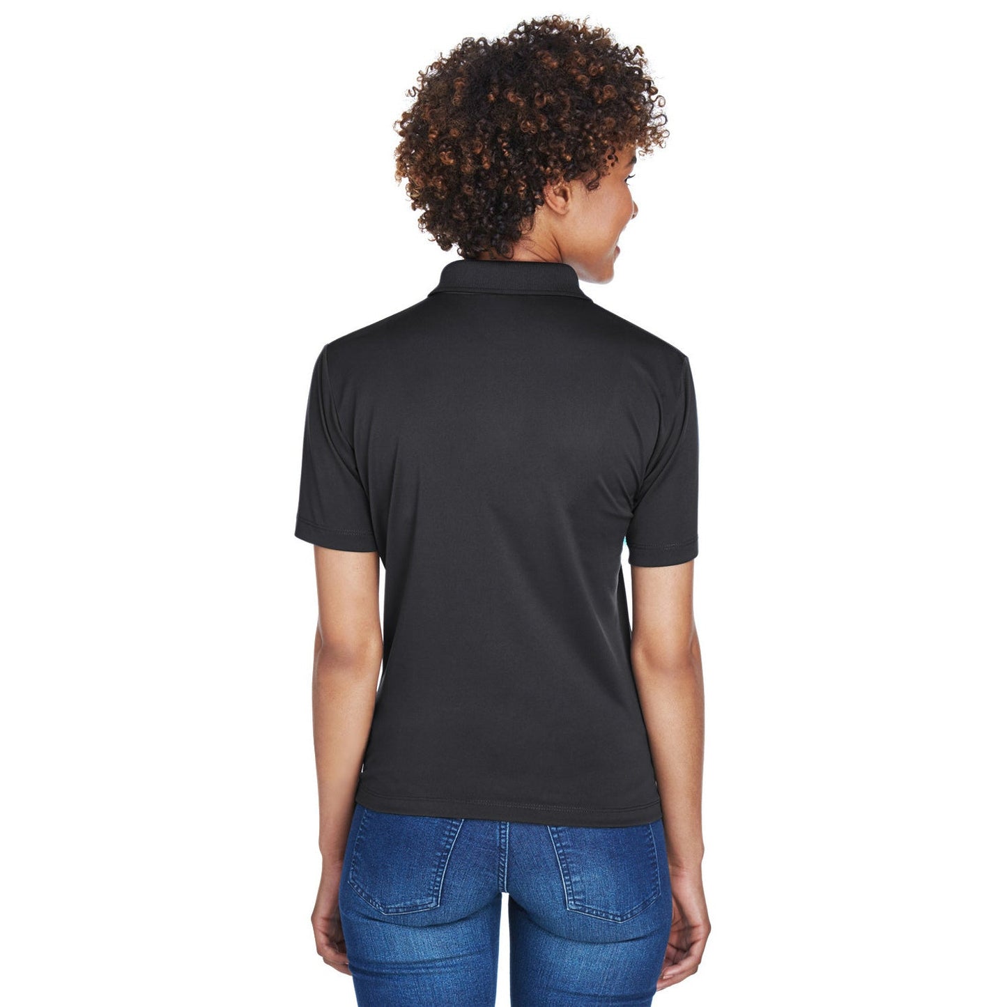 Black Polo Shirt - UltraClub - Moisture-Wicking