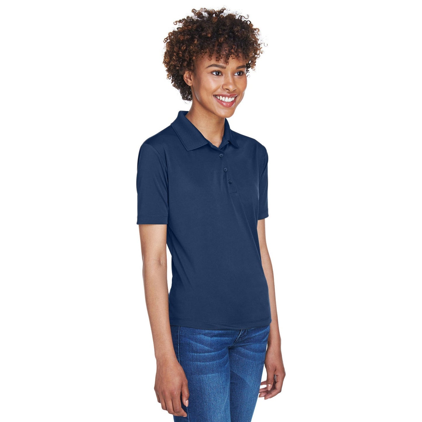 Black Polo Shirt - UltraClub - Moisture-Wicking