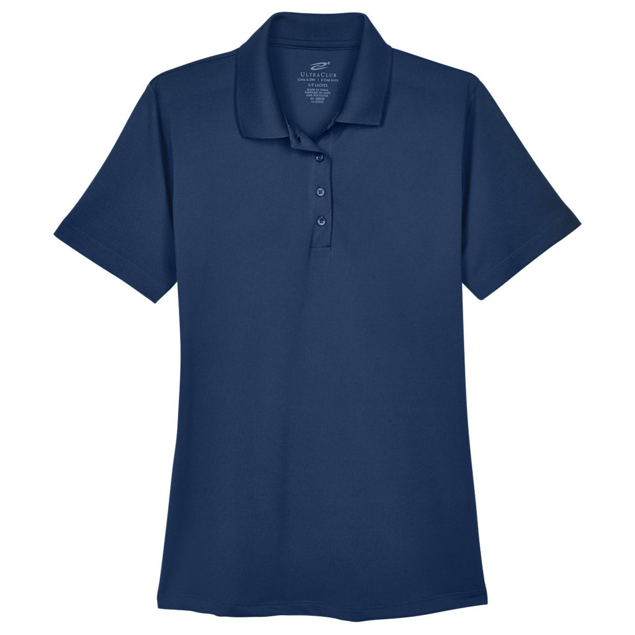 Black Polo Shirt - UltraClub - Moisture-Wicking