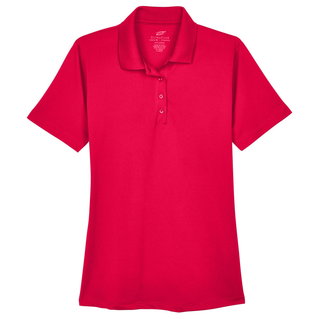 Black Polo Shirt - UltraClub - Moisture-Wicking