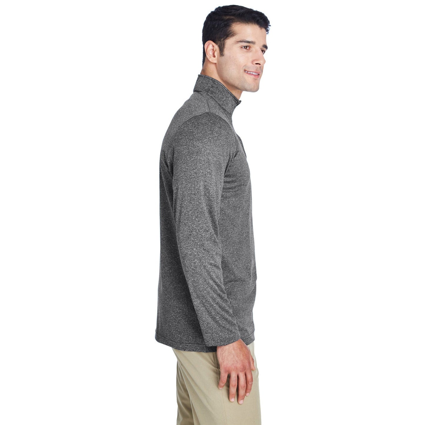 Black Heather Sweatshirt - UltraClub - Moisture-Wicking