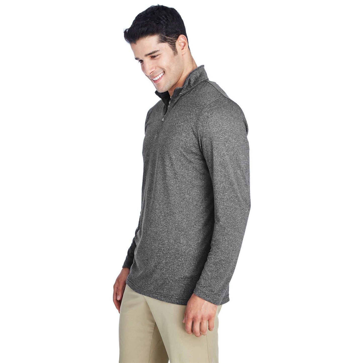 Black Heather Sweatshirt - UltraClub - Moisture-Wicking