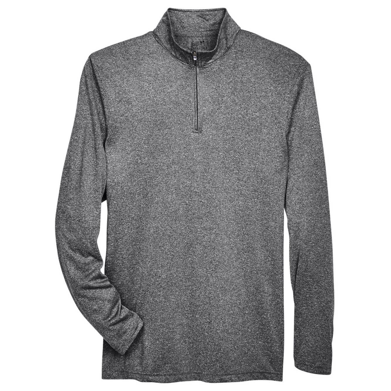 Black Heather Sweatshirt - UltraClub - Moisture-Wicking