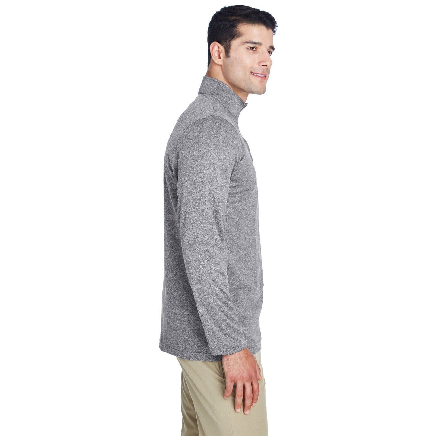 Black Heather Sweatshirt - UltraClub - Moisture-Wicking