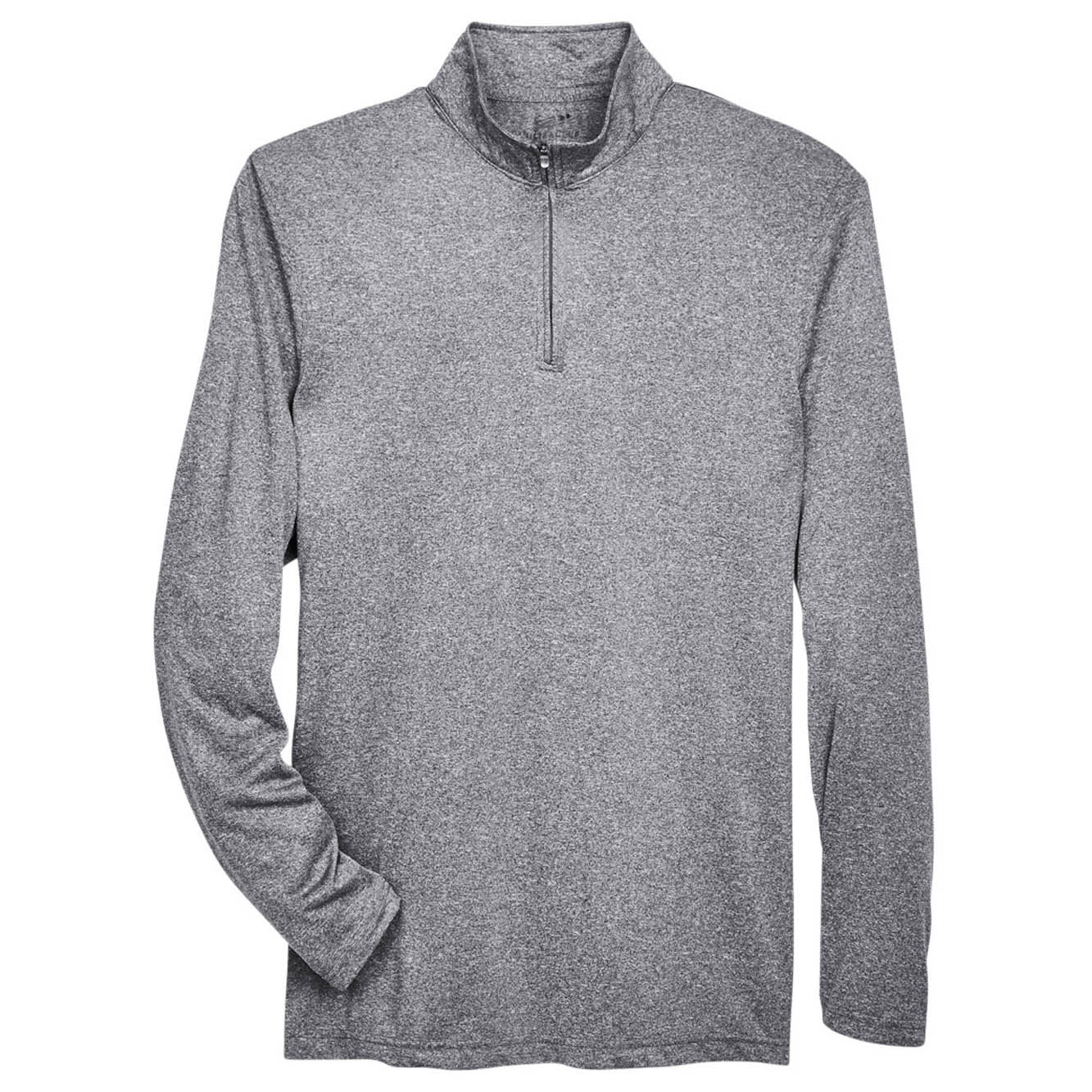 Black Heather Sweatshirt - UltraClub - Moisture-Wicking