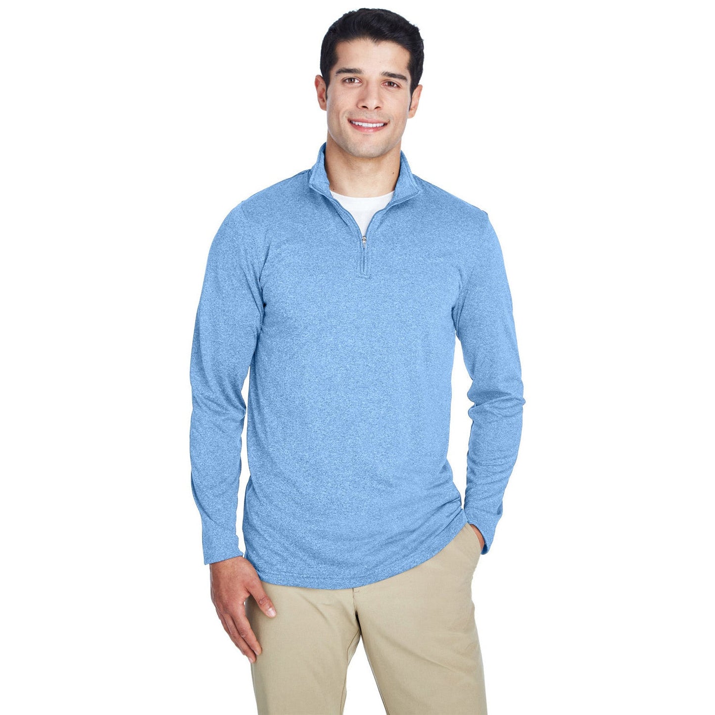 Black Heather Sweatshirt - UltraClub - Moisture-Wicking