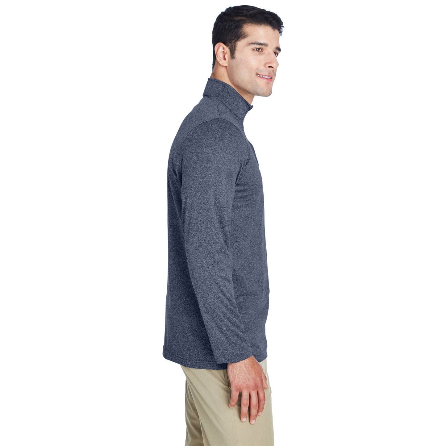 Black Heather Sweatshirt - UltraClub - Moisture-Wicking