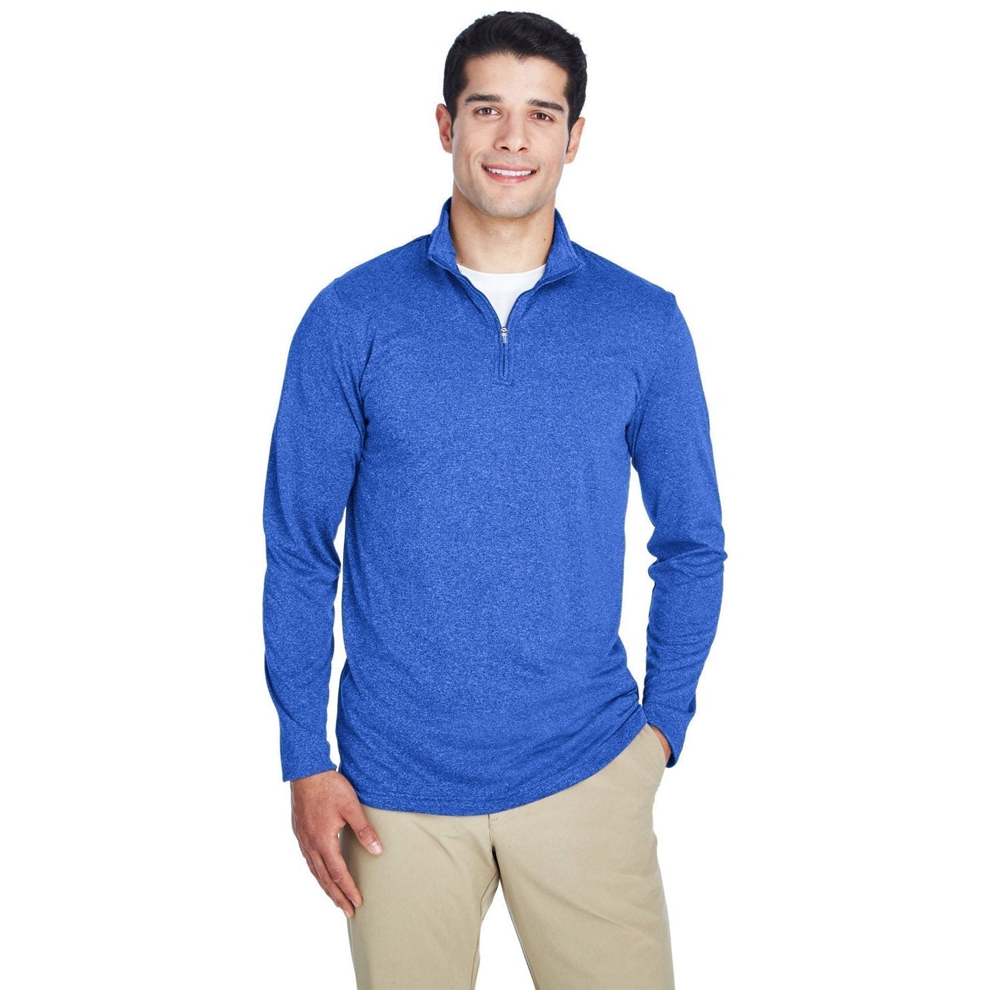 Black Heather Sweatshirt - UltraClub - Moisture-Wicking