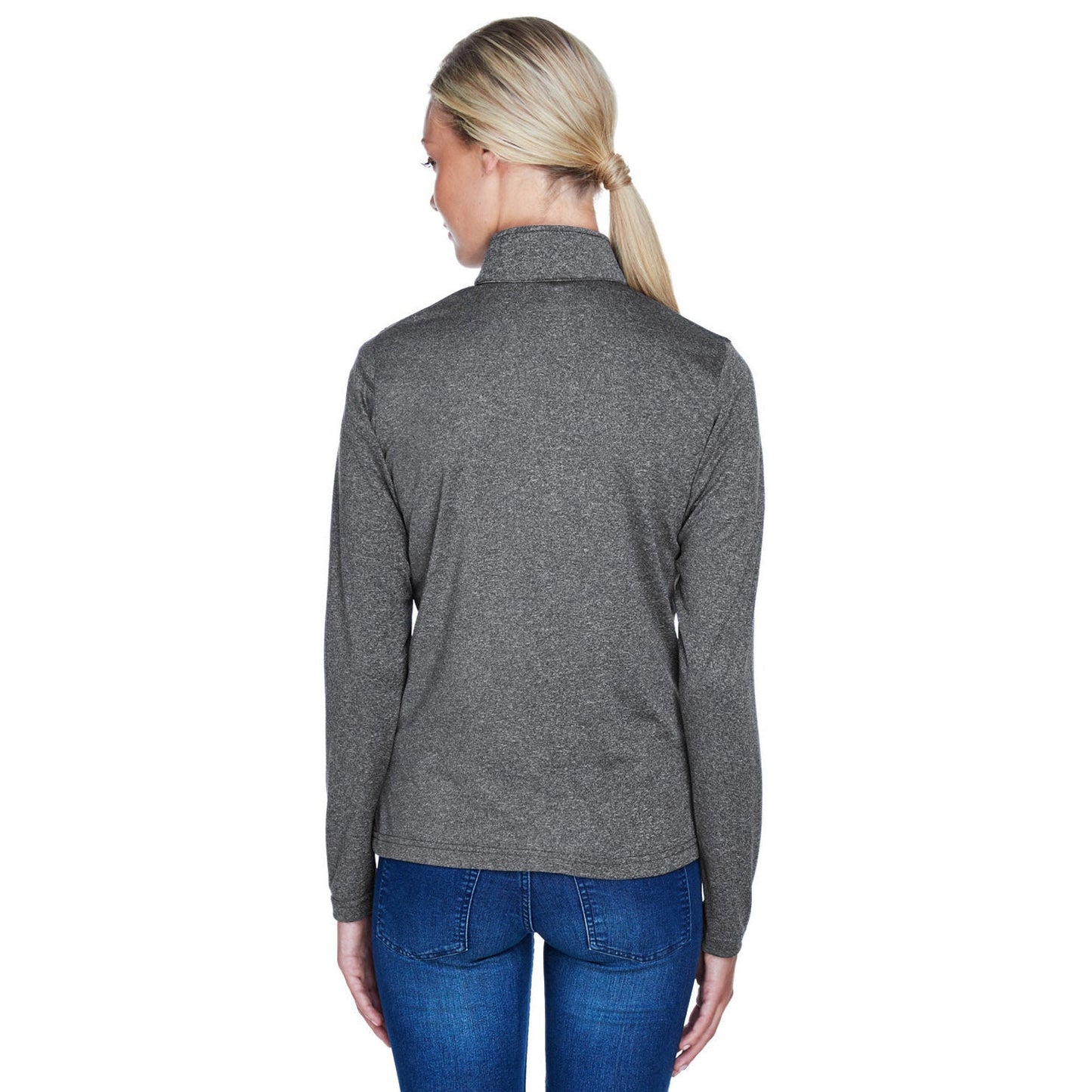 Black Heather Sweatshirt - UltraClub - Moisture Wicking