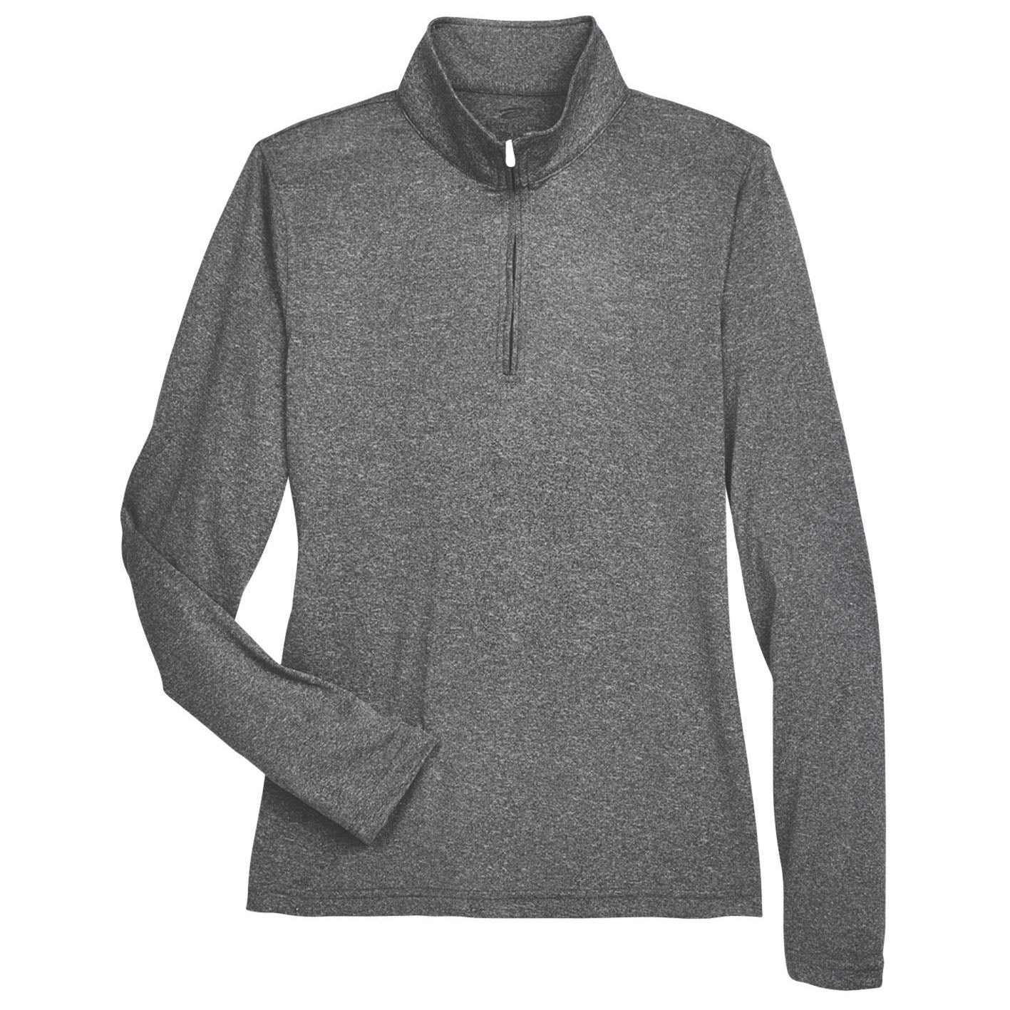 Black Heather Sweatshirt - UltraClub - Moisture Wicking