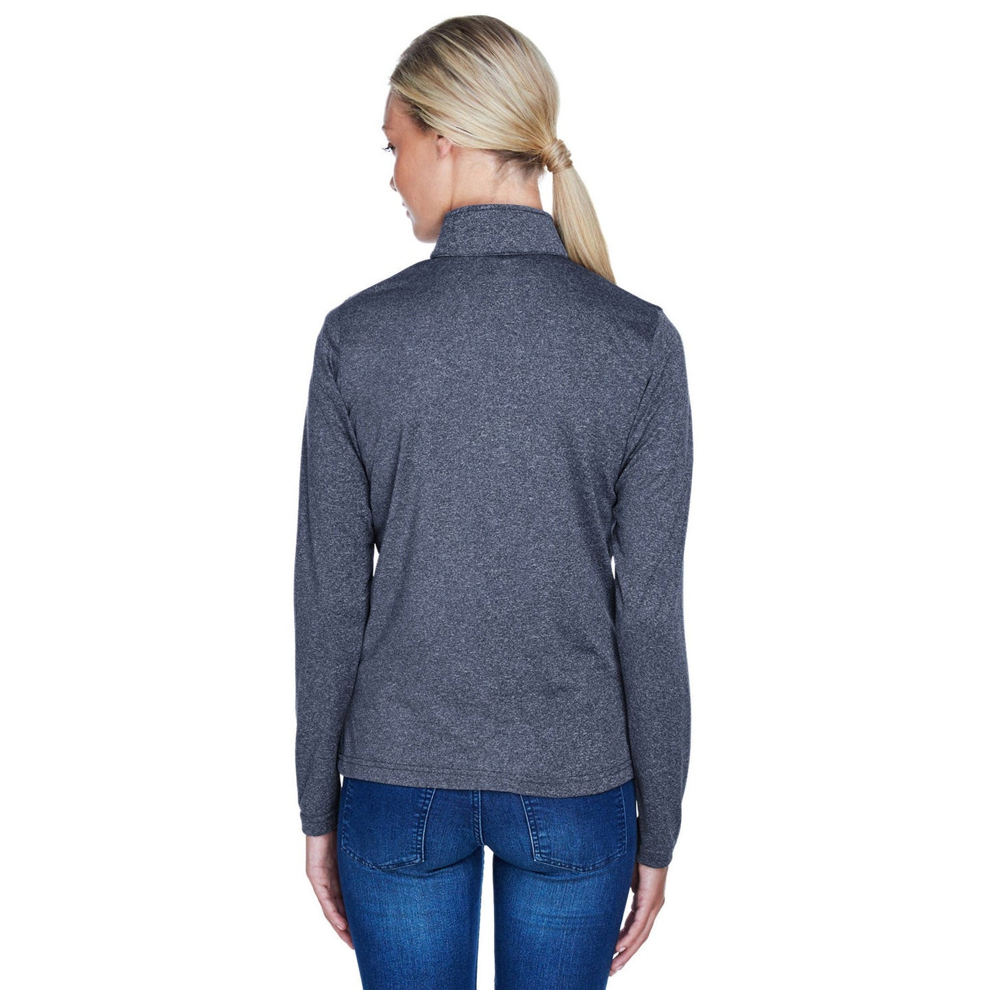 Black Heather Sweatshirt - UltraClub - Moisture Wicking
