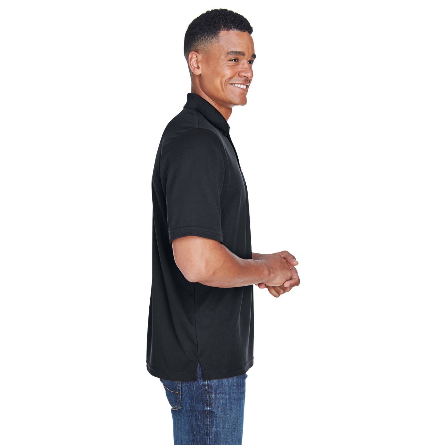 Black Polo Shirt - Core 365 - Performance Fabric