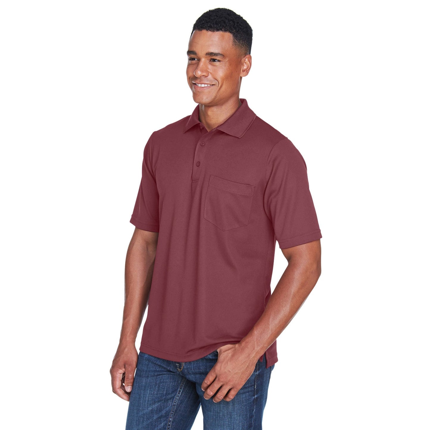 Black Polo Shirt - Core 365 - Performance Fabric