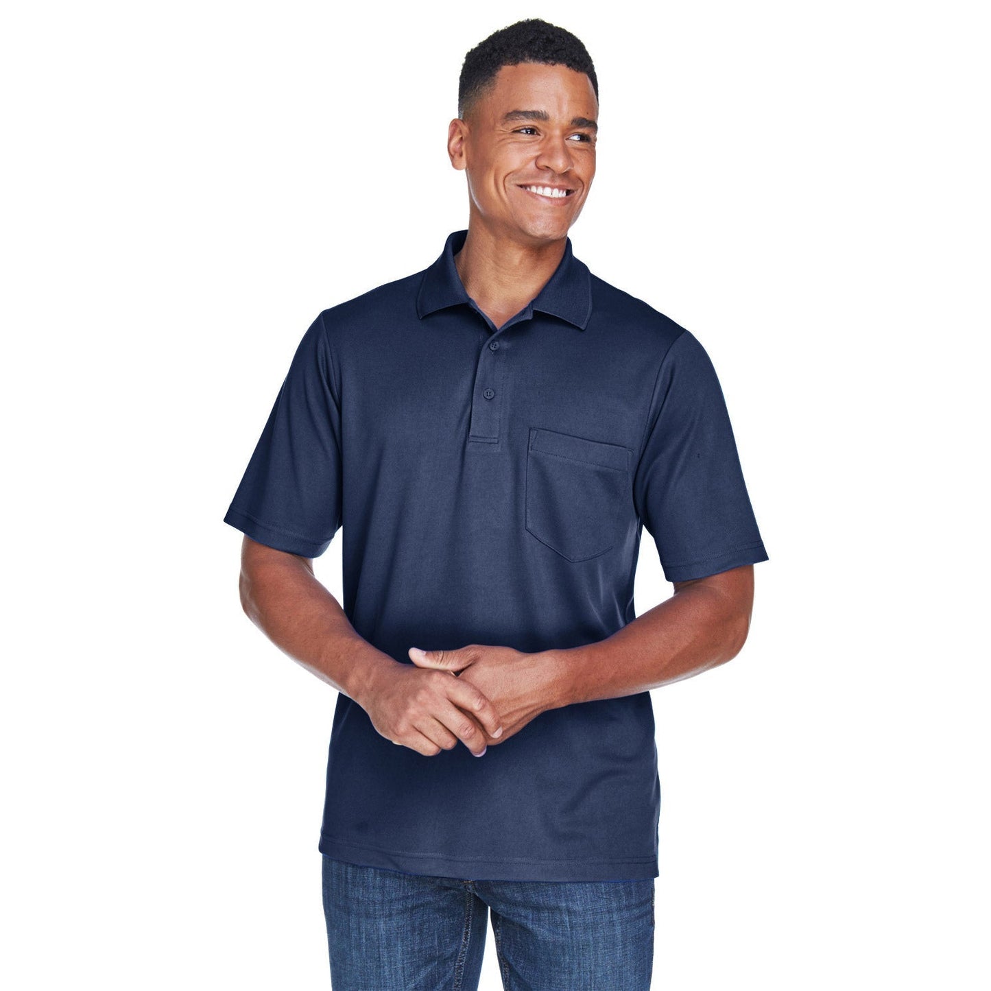 Black Polo Shirt - Core 365 - Performance Fabric